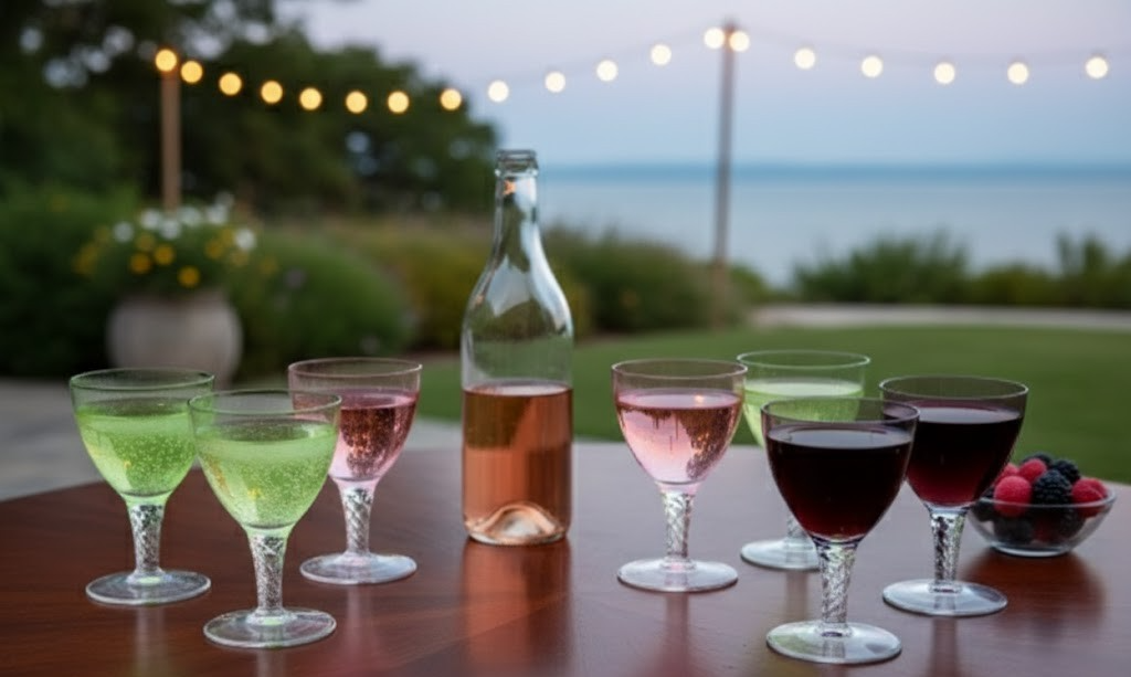 Antiquität Weingläser 16-teilig Farbig Gläser Set Vintage Sammlerstück